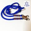 Hundeleine verstellbar Tau royalblau mit Leder AlsterStruppi Bild 4