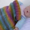 Babypuck Pucksack mit Geschenktasche Schlafsack Konkon Puckschlafsack Strampelsack Baby bunt gestreift handgestrickt gestrickt Bild 3