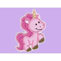 Applikation hübsches Pony Einhorn rosa pink Bild 1