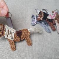Schlüsselanhänger mit Haflinger Pferd, Taschenanhänger Pferd, Anhänger für Kindertasche, Schultüte Bild 2