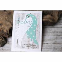 Glückwunschkarte , Babykarte zur Geburt und Taufe, für Junge oder Mädchen Bild 1