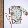 Body für Babys aus BIO Baumwolle mit Schlupfausschnitt und langen Ärmeln Stoffdesign von BORA (Lillestoff) Bild 1