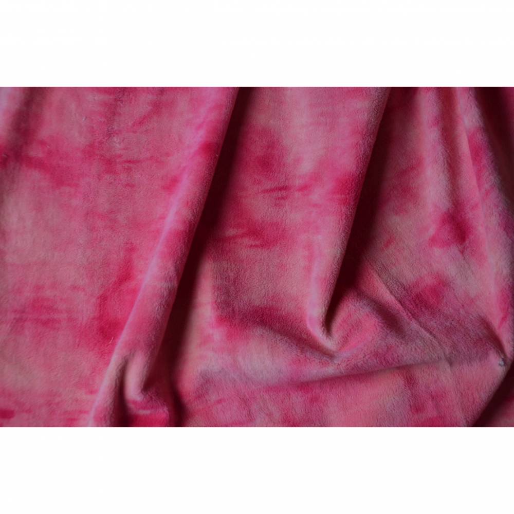 kuschelweicher Webpelz pink rosa Batik 50 cm x 150 cm Farbverlauf Bild 1