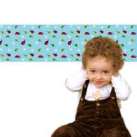 Kinderbordüre: Marienkäferchen & Gänseblümchen - optional selbstklebend - 16 cm Höhe Bild 8
