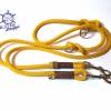 Leine Halsband Set gelb orange, für mittelgroße Hunde, verstellbar Bild 3