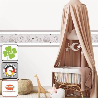 ECO Kinderbordüre: Nostalgie Spielzeug - 17 cm Höhe