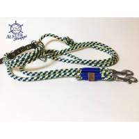Leine Halsband Set blau gelb, für mittelgroße Hunde, verstellbar Bild 1