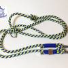 Leine Halsband Set blau gelb, für mittelgroße Hunde, verstellbar Bild 3