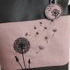 Handtasche Pusteblume Umhängetasche Pusteblume rosa Kunstleder mit Anhänger Tasche handmade … Bild 3