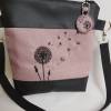 Handtasche Pusteblume Umhängetasche Pusteblume rosa Kunstleder mit Anhänger Tasche handmade … Bild 4