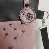 Handtasche Pusteblume Umhängetasche Pusteblume rosa Kunstleder mit Anhänger Tasche handmade … Bild 9