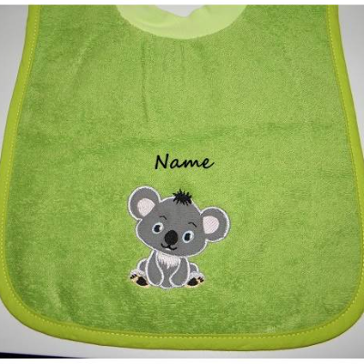 Lätzchen, Schlupflätzchen, Latz, Babylatz, bestickt, Applikation Koala, mit Name, personalisiert, Riesenschlupflatz, Geschenk für baby shower