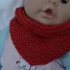 Dreieckstuch Baby Spucktuch Lätzchen Halstuch Schal Baumwolltuch rot uni einfarbig gestrickt handgestrickt Bild 2