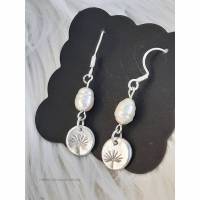 Ohrhänger aus Silber mit Perle in weiß Bild 1