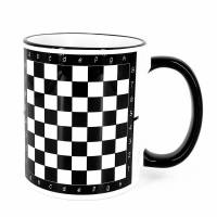 Tasse mit Schachbrett Muster, Geschenk für Schachspieler Bild 1