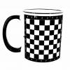Tasse mit Schachbrett Muster, Geschenk für Schachspieler Bild 3