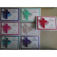 Enladungskarten zur Konfimation Mädchen Junge Einladungen Kreuz Einladung Kommunion Einladungskarte Farben nach Wahl Bild 1