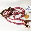 Leine Halsband Set rosa braun rosegold, für Hunde, verstellbar Bild 2