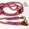 Leine Halsband Set rosa braun rosegold, für Hunde, verstellbar Bild 7