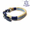 Leine Halsband Set natur royalblau, für Hunde, verstellbar Bild 10