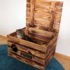 Katzenhöhle in Obstkisten Design Rustikale Katzentruhe aus Holz Katzenkorb mit Deckel für Katzen Katzenbett Holzkiste Bild 9