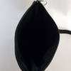 Kleine Handtasche Hirsch  Umhängetasche grau schwarz Tasche mit Anhänger Kunstleder Bild 6