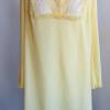True Vintage Nachtkleid Nachthemd Größe S 36 Soft Pastell Gelb Weiß Flauschig Rüschen Spitze Kleid Dessous Flanell Bild 2