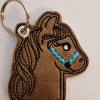 Pferd Schlüsselanhänger Taschenbaumler braun türkis Mädchen Anhänger Geschenkidee Mitbringsel Bild 4