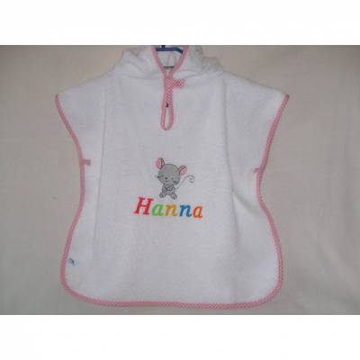 Badeponcho, Poncho mit Stickbild und Name nach Wunsch