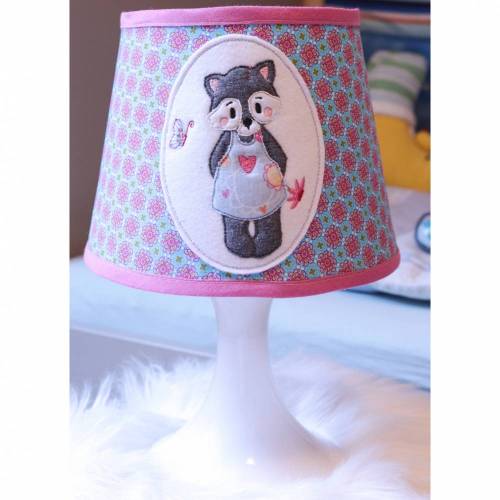 Nachttischlampe „Schlummerlicht Katze“ für Mädchen in rosa und hellblau
