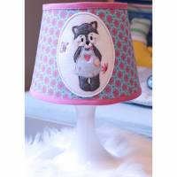 Nachttischlampe „Schlummerlicht Katze“ für Mädchen in rosa und hellblau Bild 1