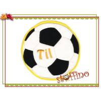 Applikation XXL-Fußball-Aufnäher 16 cm Wunschname Bild 1