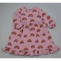 LETZE GRÖßEN 92,104 verspieltes langes Kleid mit Rüschen aus BIO Baumwolle Stoffdesign von Lillemo (Lillestoff) Bild 1