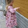 LETZE GRÖßEN 92,104 verspieltes langes Kleid mit Rüschen aus BIO Baumwolle Stoffdesign von Lillemo (Lillestoff) Bild 4