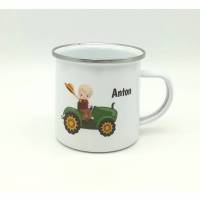 Tasse mit Namen personalisiert Motiv "Traktor" Bild 1
