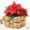 Vintage Blumenkiste Weihnachtsgeschenk Rustikale Holzkiste mit Stern Obstkiste für Blumen Geschenkkiste Blumentopf aus Holz Weihnachtsstern Bild 1