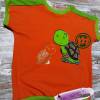 Tshirt Gr.140 orange Jersey Baumwolljersey Plott Schildkröte Muckkreationen Bild 2