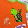 Tshirt Gr.140 orange Jersey Baumwolljersey Plott Schildkröte Muckkreationen Bild 3
