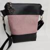 Kleine Handtasche Pusteblume rosa Umhängetasche Dandelion rosa schwarz Tasche mit Anhänger Kunstleder Bild 6