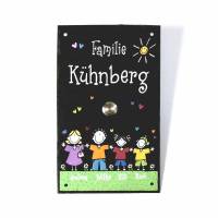Klingelschild Schiefer Familie Wunschname, Türschild / Schieferschild mit Klingeltaster, Klingelplatte personalisiert Bild 1