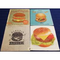 Servietten - Set   Burger / Hamburger  4 Motivservietten  Mix 1 Bild 1
