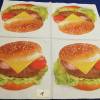 Servietten - Set   Burger / Hamburger  4 Motivservietten  Mix 1 Bild 2
