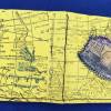 Geldbeutel aus Tyvek "World Map" - handkoloriert, bestempelt Bild 3