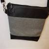 Handtasche Pusteblume Umhängetasche  Pusteblume grau schwarz  Kunstleder mit Anhänger Tasche Geschenk Bild 4