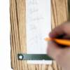 Rustikaler Notizrollenhalter aus recyceltem Holz Vintage Einkaufszettel aus Altholz Merkzettel Industrial Notizblock Notizhalter To-do-Liste Bild 8