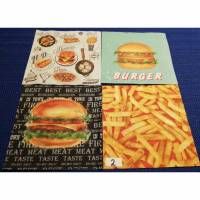 Burger / Pommes  4 Servietten / Motivservietten Mix 2 Bild 1