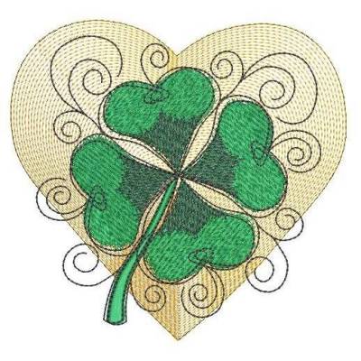 * Herz mit Kleeblatt * Stickdatei 13x18cm - Perfekt zum Jahreswechsel oder wer sonst nach Glück braucht