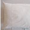weißer vintage Kissenbezug aus Paradekissen mit handgehäkeltem Einsatz, 60 x 40 cm, Unikat, Bild 2