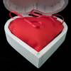 RINGBOX aus HOLZ Herz Ringkissen mit GRAVUR Hochzeit Schatulle Ringkästchen in weiß für Eheringe Holzbox Herzform Graviert Personalisiert Bild 9