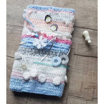 TwiddleMuff *ARKTIS* Sensorik Alzheimer Demenz * Nestelmuff Beschäftigungsmuff MUFF